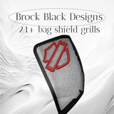 24+ Harley Davidson bag lid Speaker Grill Cover Guard shield theme