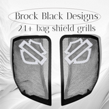 24+ Harley Davidson bag lid Speaker Grill Cover Guard shield theme