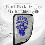 24+ Harley Davidson bag lid Speaker Grill Cover webbed skull