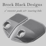 24+ Harley Davidson bag lid Speaker Grill Cover 2" tweeter