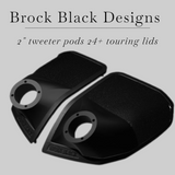 24+ Harley Davidson bag lid Speaker Grill Cover 2" tweeter