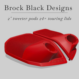 24+ Harley Davidson bag lid Speaker Grill Cover 2" tweeter