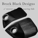 24+ Harley Davidson bag lid Speaker Grill Cover 2" tweeter