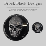 3D Skull Harley derby and points cover