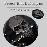 3D Skull Harley derby and points cover
