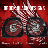 Boom Audio lower pods grills snake theme