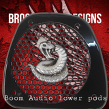 Boom Audio lower pods grills snake theme