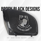 98-2024 Road Glide 3D POW MIA TRIBUTE speakers grill covers set
