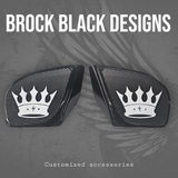 98 to 2024 Road Glide 3D crown speakers grill covers set