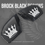 98 to 2024 Road Glide 3D crown speakers grill covers set