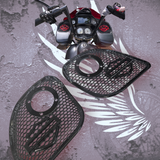 15-23 Road Glide with 2" tweeter speakers grill shield emblem set