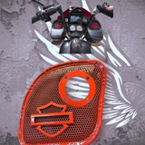 15-23 Road Glide with 2" tweeter speakers grill shield emblem set