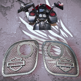 15-23 Road Glide with 2" tweeter speakers grill shield emblem set