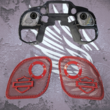 15-23 Road Glide with 2" tweeter speakers grill shield emblem set