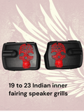 19 to 23 Indian webbed skull inner speaker grills set