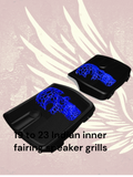 19 to 23 Indian webbed skull inner speaker grills set
