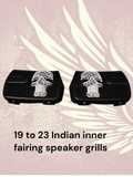 19 to 23 Indian webbed skull inner speaker grills set