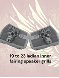 19 to 23 Indian webbed skull inner speaker grills set