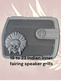 19 to 23 Indian skull warbonnet inner speaker grills set