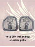 19 to 25+ webbed skull Indian bag lid grills set