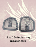 19 to 25+ webbed skull Indian bag lid grills set