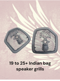 19 to 25+ webbed skull Indian bag lid grills set