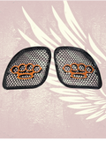 98-2024 Road Glide 3D brass knuckles speakers grill covers set