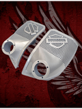24+ Harley Davidson shield themed bag lid Speaker Grill Cover 2" tweeter