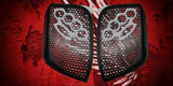 14-24 Harley Davidson bag lid Speaker Grill Cover knuckles theme