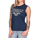 Women's Unalienable Rights Muscle Tank - Midnight Navy