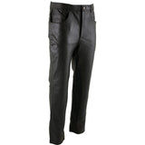 Xelement B7400 Men's 'Classic' Black Fitted Leather Pants