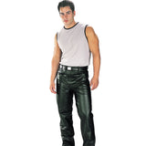 Xelement B7400 Men's 'Classic' Black Fitted Leather Pants