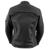 Xelement B7065 Women’s ‘Silver Fox’ Black with Silver Multi Vented Leather Motorcycle Jacket