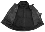 Xelement B91022 Men's  Black Textile Jacket with X-Armor and Removable Hoodie