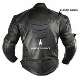 Xelement B9119 Men's 'Frenzy' Black Armored Leather Motorcycle Jacket