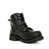 Hot Leathers Men's Black 6-inch Logger Leather Boots with Adjustable Buckle BTM1007