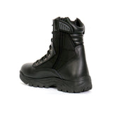 Hot Leathers Men's Black Leather Swat Style Lace Up Boots with Zippers BTM1012