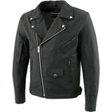 Xelement BXU10580 Men's 'Reaper' Matte Black Leather Motorcycle Biker Rider Jacket