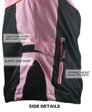 Xelement CF462 Women's 'Pinky' Black and Pink Tri-Tex Motorcycle Jacket with X-Armor Protection