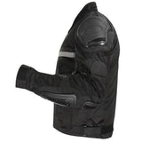 Xelement CF751 Men's 'Roll Out' Black Tri-Tex Motorcycle Jacket with X-Armor Protection