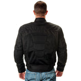 Xelement CF380 Men's 'Devious' Black Mesh Jacket with CE X-Armor Protection