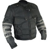 Xelement CF5050 Men's 'Morph' Black and Grey Tri-Tex Armored Jacket with Removable Sleeves