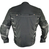 Xelement CF5050 Men's 'Morph' Black and Grey Tri-Tex Armored Jacket with Removable Sleeves