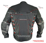 Xelement CF5050 Men's 'Morph' Black and Grey Tri-Tex Armored Jacket with Removable Sleeves