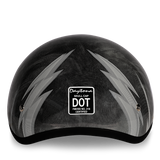 DOT Approved Daytona Motorcycle Half Face Helmet - Skull Cap Graphics for Men & Women, Scooters, ATVs, UTVs & Choppers - W/ Thunder