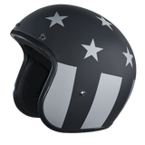 DOT Approved Daytona Cruiser Open Face Motorcycle Helmet - Men, Women & Youth - With Visor & Graphics - W/ Captain America Stealth