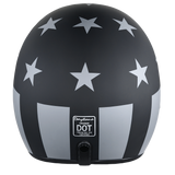 DOT Approved Daytona Cruiser Open Face Motorcycle Helmet - Men, Women & Youth - With Visor & Graphics - W/ Captain America Stealth