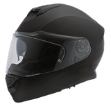 Daytona Detour Full Face Motorcycle Helmet - DOT Certified, Dual Visor, Street Bike Helmet, Men/Women/Youth - Dull Black