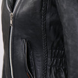 Hot Leathers JKL1009 Ladies Braided Motorcycle Leather Biker Jacket