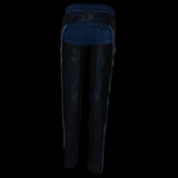 Milwaukee Leather LKL6700 Women's Classic Black Leather Chaps with Hip Pocket